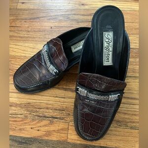 BRIGHTON Women's Size 9 Dale Loafers Mules Slides Shoes